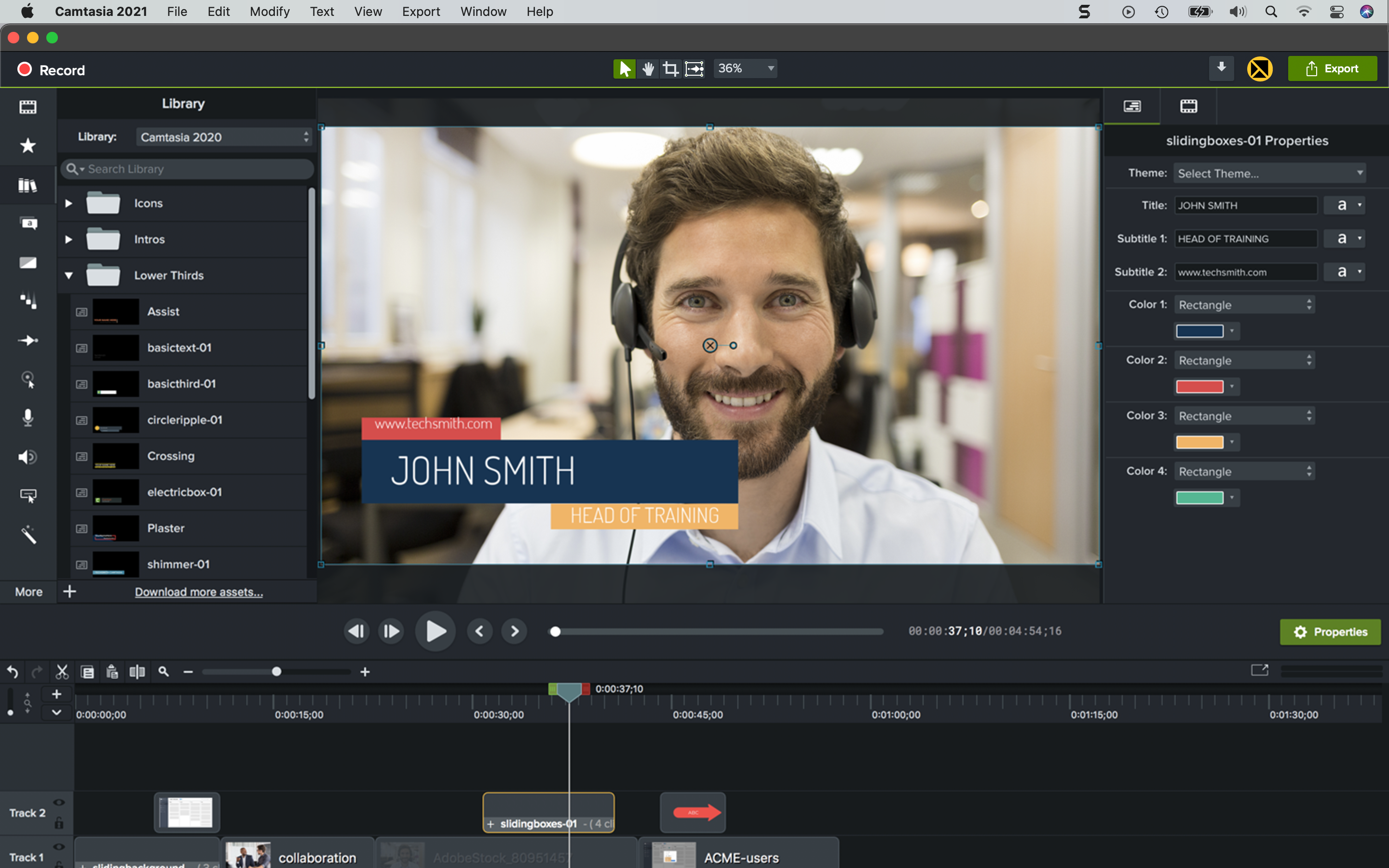 Camtasia Editor Screenshot