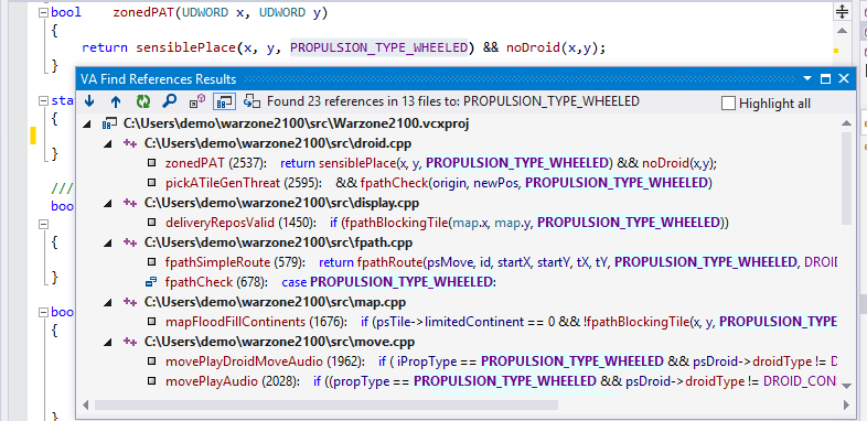 Visual Assist - features view screenshot