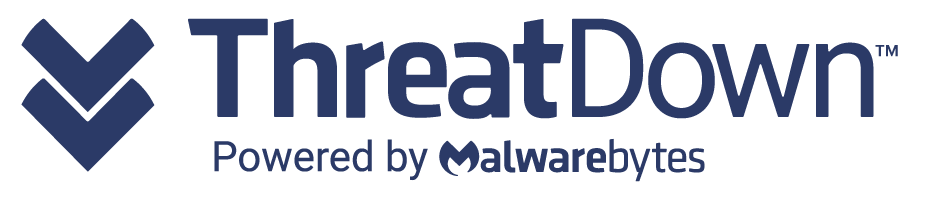 ThreatDown logo (powered by Malwarebytes)
